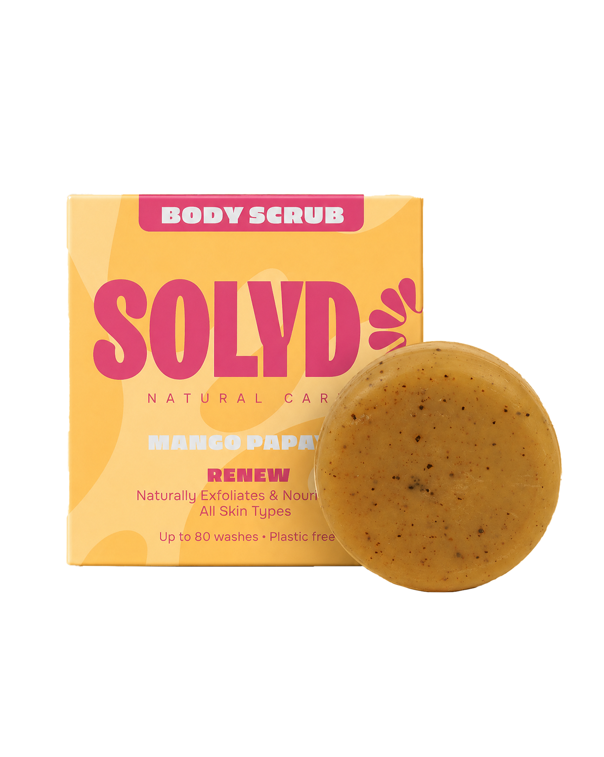 Scrub mango papaya transparant